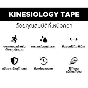 sporttape, เทปพยุงกล้ามเนื้อ,Kinesiology Tape, K-tape